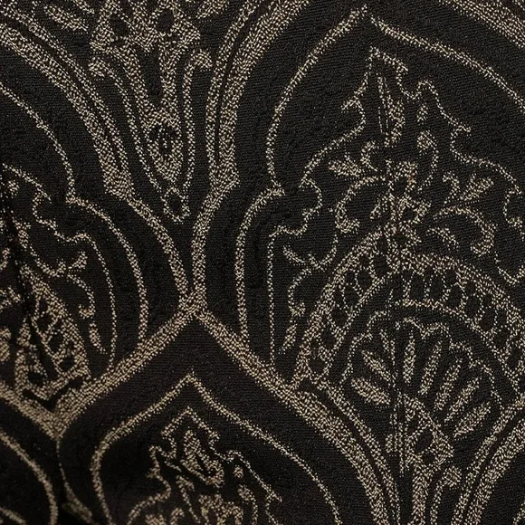 $238 J.McLaughlin GrierBrocade Jacquard Flat Front Ankle Pant 14 Black Gold - Picture 4 of 4